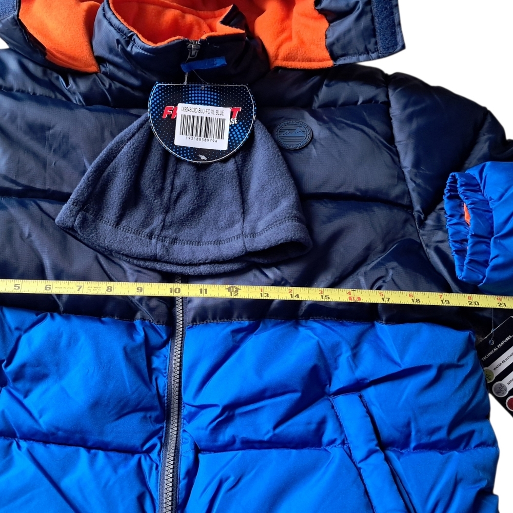 iXtreme Boys Puffer Jacket Blue Orange Hooded Winter Warm Coat XL - Picture 8 of 12